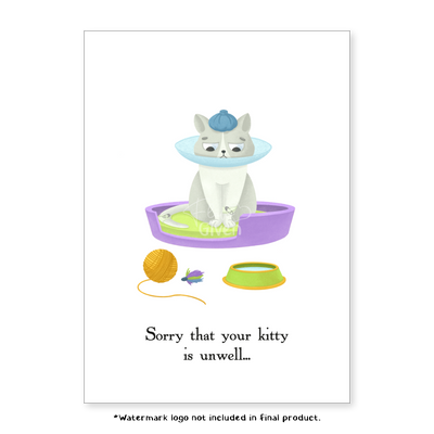 Kitty Unwell Card